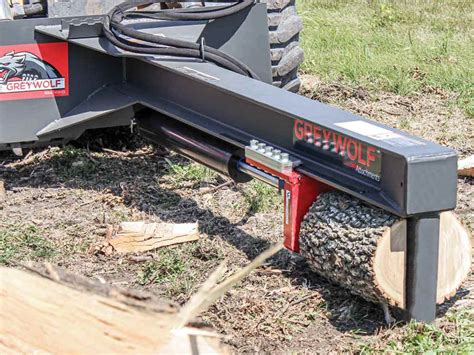 inverted skid steer log splitter